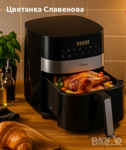 Еърфрайър Midea MF-CN65E2 1700W 6.3 литра - За готвене с горещ въздух, снимка 5 - Фритюрници - 48537374