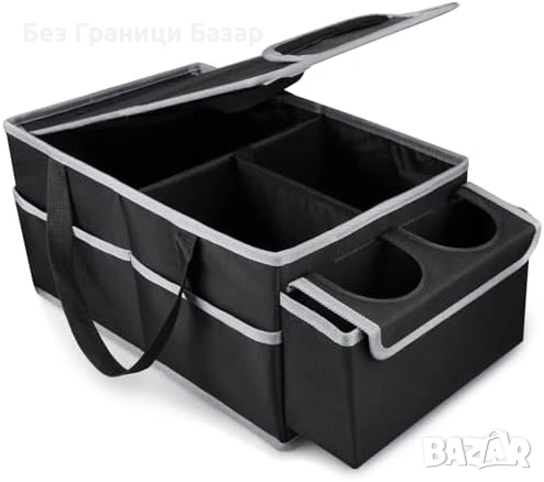 Нов Сгъваем органайзер за кола автомобилна седалка с разделители черен