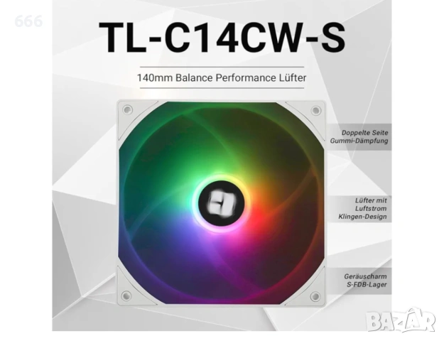 Thermalright TL-C14CW-S 14CM тих вентилатор