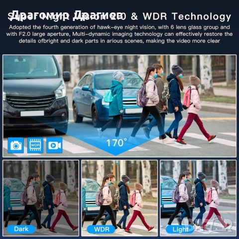 Видеорегистратор 4-канален за автомобил HD DVR, снимка 3 - Аксесоари и консумативи - 54559647