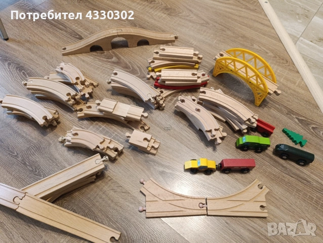 Дървени релси и влакчета, снимка 2 - Влакчета, самолети, хеликоптери - 54263002