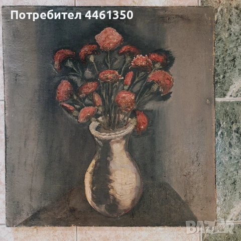 Стара българска картина,натмрморт, снимка 6 - Антикварни и старинни предмети - 55104252
