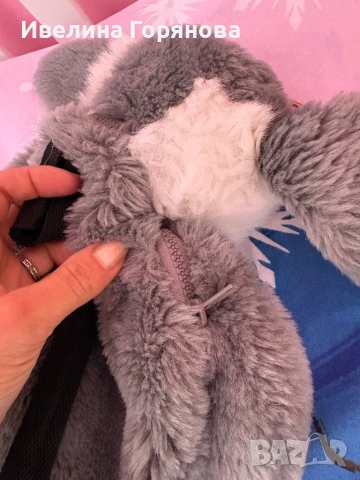 Детска плюшена раница-зайче, снимка 3 - Раници - 54010052