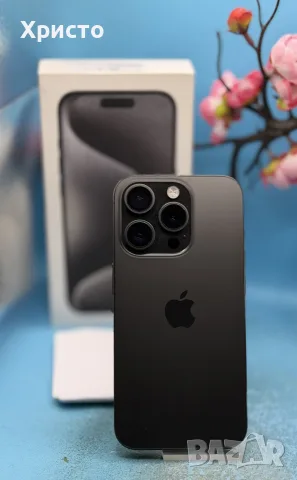 ГАРАНЦИОНЕН!!! Apple iPhone 15 Pro, 256GB, 5G, Black Titanium, снимка 3 - Apple iPhone - 55677303