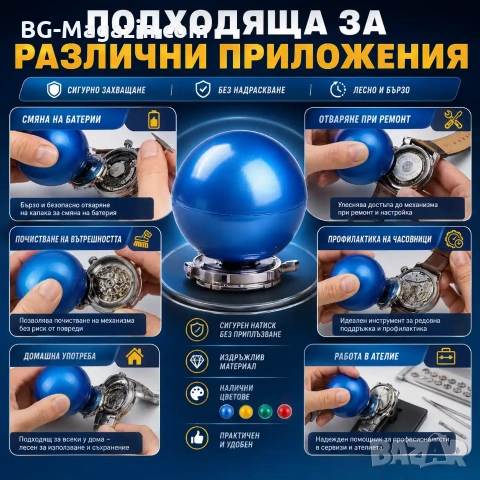 Часовникарски инструмент за отваряне на капаци на часовници професионална топка за часовникари, снимка 7 - Други инструменти - 50973881