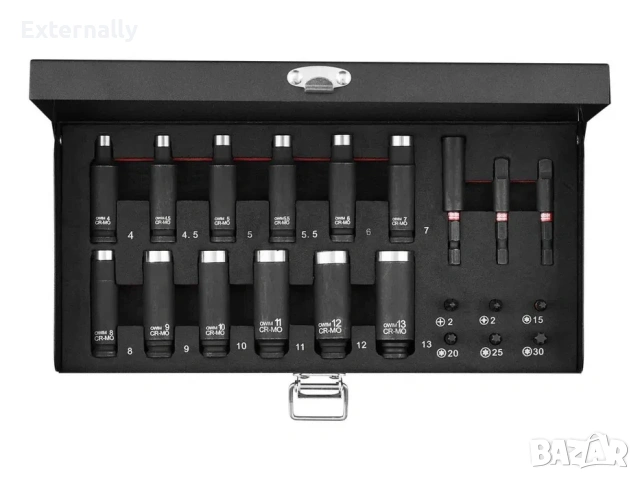Ударни вложки и битове Parkside Performance Impact Set 21 части – нови, снимка 2 - Други инструменти - 55013905