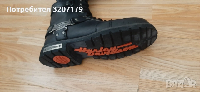 Мъжки кожени кубинки Harley Davidson, снимка 7 - Мъжки ботуши - 54485108