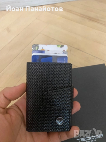 Тъмно син колан и визитник Teodor, снимка 7 - Колани - 54204154