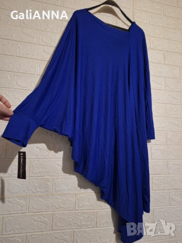 СТРАХОТНА АСИМЕТРИЧНА ТУНИКА 2XL-3XL, снимка 4 - Туники - 54496123