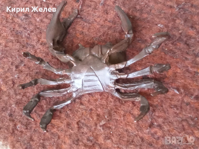 Бронзова фигурка на рак ♋ 45388, снимка 7 - Колекции - 54179262
