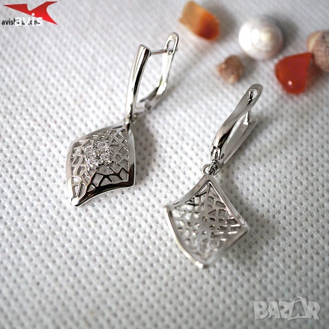 Обеци с платинено покритие 211203