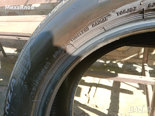 Продавам летни гуми 235/55/R18 Bridgestone Turanza T005, снимка 2 - Гуми и джанти - 54963837