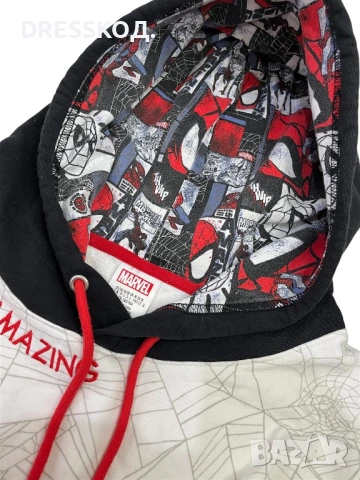Marvel x SpiderMan оригинална мъжка тениска с качулка , L размер, снимка 5 - Тениски - 54587458