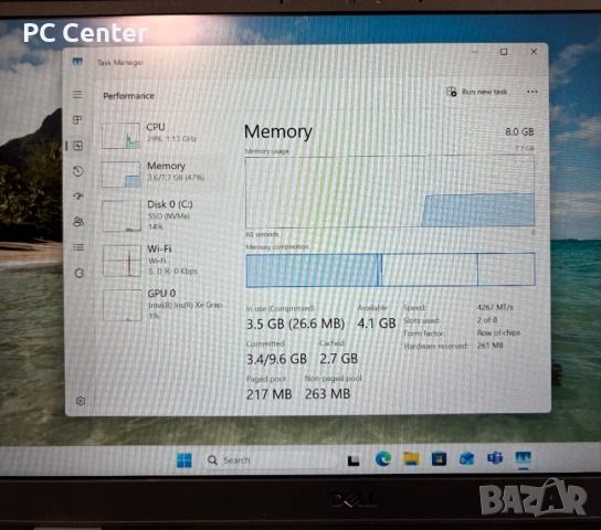 Лаптоп Dell Latitude 3320, Intel Core i5 1135G7, 8GB ram, 256GB SSD, снимка 7 - Лаптопи за работа - 54040547