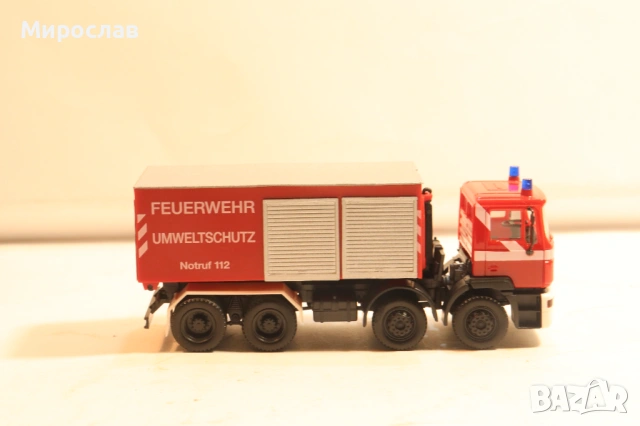 HERPA H0 1/87 МAN КАМИОН ПОЖАРНА МОДЕЛ КОЛИЧКА, снимка 6 - Колекции - 54216021