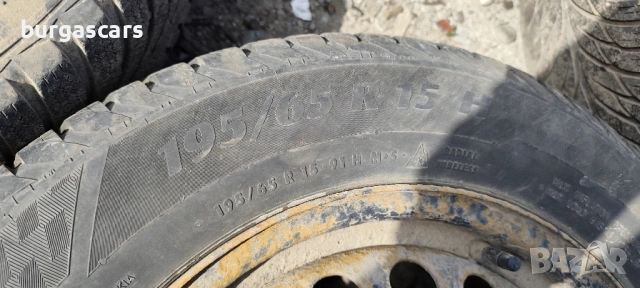Железни Гуми с джанти 195/65/15 Vw Golf 5, снимка 3 - Части - 54462953