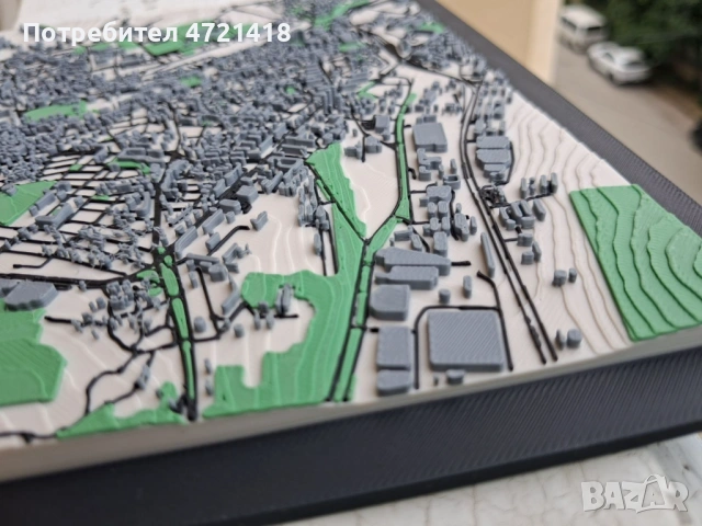 3D Релефна Карта на Плевен – Декоративен Макет / Подарък, снимка 8 - Декорация за дома - 54781820