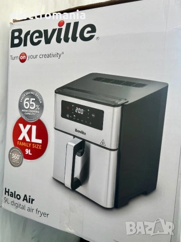 ЧИСТО НОВ!!! фритюрник с горещ въздух Breville HaloAir XL 9л, снимка 7 - Фритюрници - 54378673