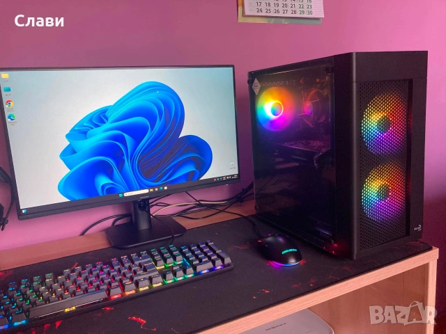 Геймърски компютър Intel Core I5, AMD Radeon R9, 16GB RAM, SSD, HDD, Windows 11 Pro