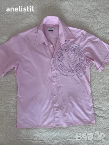 Мъжка риза VERSACE COLLECTION – розова, размер 42