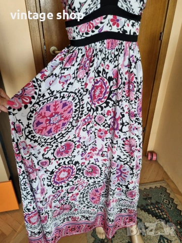 Пъстра дълга рокля Marella, размер S, снимка 3 - Рокли - 54196451