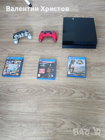 PS4 FAT EDITION + 2 Оригинални контролера + 3 ТОП игри 1TB (1000GB) памет 