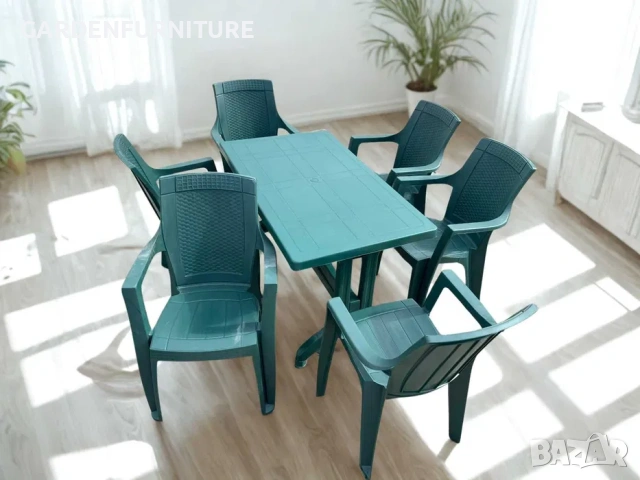 Комплект маса + 6 стола или 4 стола-2 цвята и размери маси