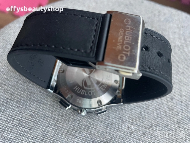 Часовник Hublot с кожена каишка, снимка 3 - Мъжки - 55200765