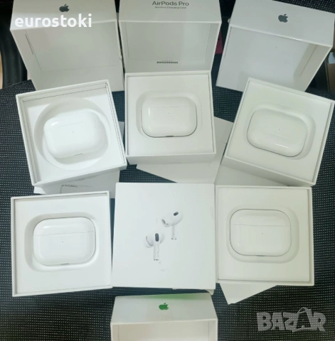ЛОТ ОТ 5 БРОЯ безжични слушалки Apple AirPods Pro, ОРИГИНАЛЕН продукт Apple, всички с леки следи , снимка 4 - Bluetooth слушалки - 54495042