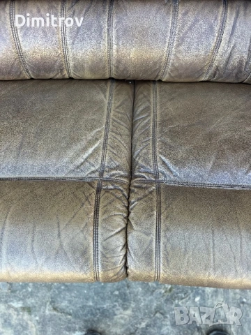 Кожен диван и  фотьойл – естествена кожа, масивни дървени детайли, снимка 7 - Дивани и мека мебел - 53958611