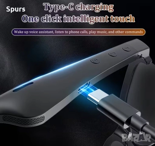Смарт очила с Bluetooth слушалки – Безжични, микрофон , USB-C, Черни, снимка 7 - Bluetooth слушалки - 55242237