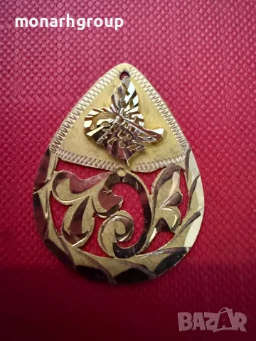 Златна висулка /585/, снимка 5 - Колиета, медальони, синджири - 55589304