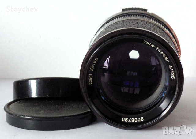 Обектив Carl Zeiss Tele-Tessar 135mm 1:4, снимка 2 - Обективи и филтри - 54340519
