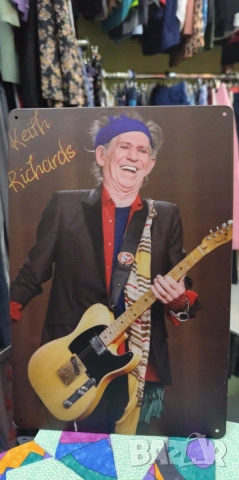 Keith Richards-метална табела (плакет), снимка 2 - Китари - 53798872
