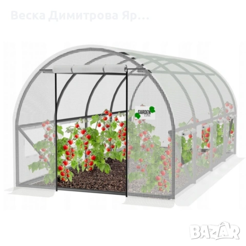 Градинска четирисегментна бяла оранжерия - модерен и ярък дизайн - 6 х 3 х 2м, снимка 6 - Оранжерии - 54682599