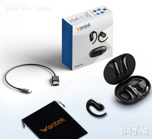 Bluetooth слушалки с щипка за уши Wantek OBT030 , снимка 6 - Bluetooth слушалки - 54507543