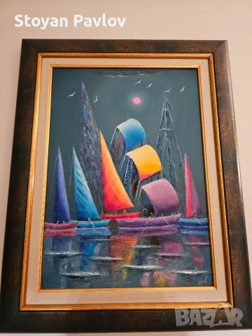 Маслена картина платноходки