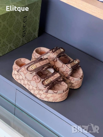 чехли на платформа Gucci Michael kors guess , снимка 4 - Чехли - 54372733