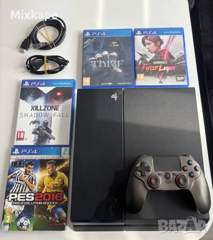 PlayStation 4 Fat 500GB + Игри и Джойстик