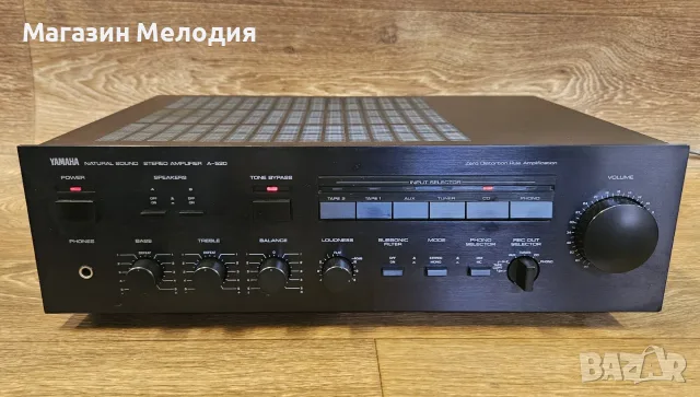 Усилвател Yamaha A-520 Natural Sound – Японска мощ и детайл от Златната ера Две по 80 вата, снимка 8 - Ресийвъри, усилватели, смесителни пултове - 55400837