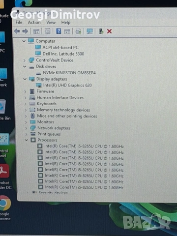 Dell Latitude 5300 i5 8265U/8RAM/512GB SSD отличен, снимка 5 - Лаптопи за работа - 54981922