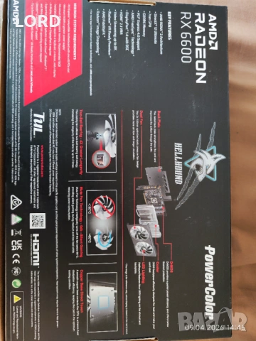 Видеокарта RX 6600 PowerColor Hellhound OC , снимка 8 - Видеокарти - 54314873