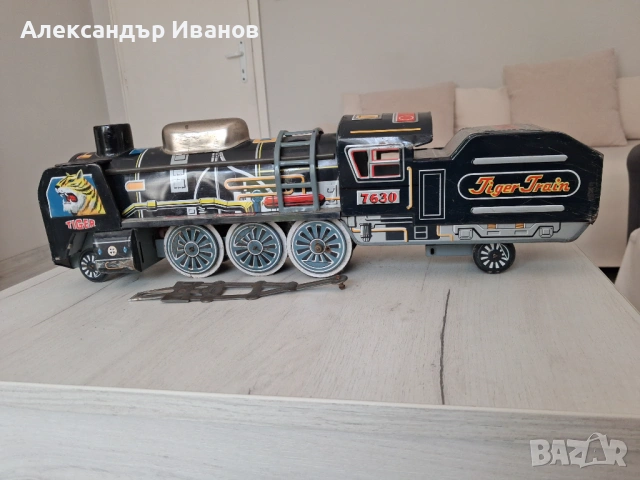 Японска,ламаринена играчка локомотив, снимка 4 - Колекции - 54806678