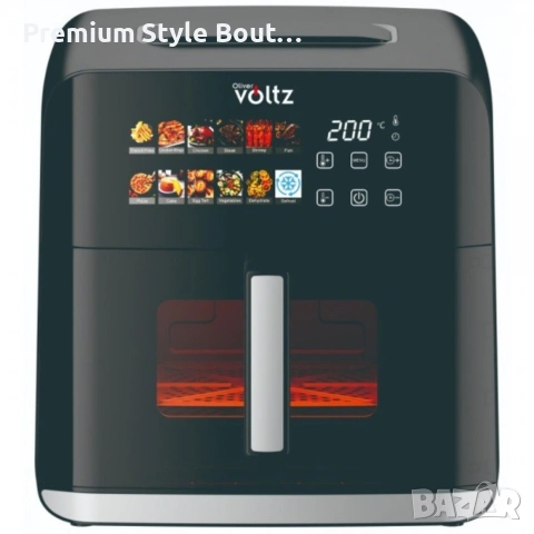 Еърфрайър Oliver Voltz OV51980CF, 1800W, 8 литра, Двоен нагревател, 12 Програми, LED дисплей , снимка 4 - Друга електроника - 54055509