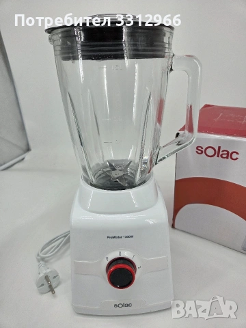 блендер Solac ProMixter 1300W, модел BV5729 стъклена кана 1.5литра