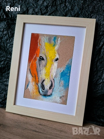 Конче абстракция, картина пастел, снимка 3 - Картини - 54025709