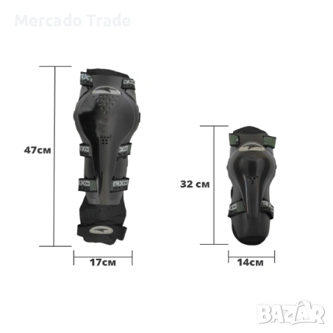 Комплект наколенки и налакътници Mercado Trade, За мотор, Черни, снимка 6 - Аксесоари и консумативи - 54284289