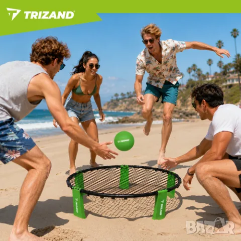Комплект за спайкбол / Roundnet - кръгла мрежа 90 см, 3 топки + помпа / spikeball , снимка 8 - Други спортове - 55350114