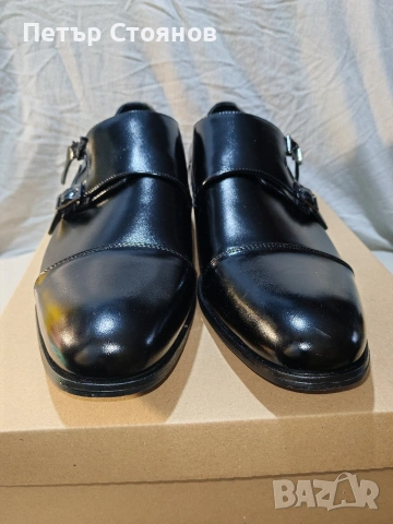 Мъжки официални обувки от естествена кожа Stacy Adams №48, снимка 2 - Официални обувки - 54215756