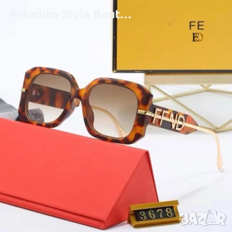 Слънчеви очила Febdi chloe celine Burberry tom ford  с черен обикновен калъф и ув защита , снимка 2 - Слънчеви и диоптрични очила - 54015957